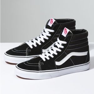Vans Black and White High-Top Sneakers